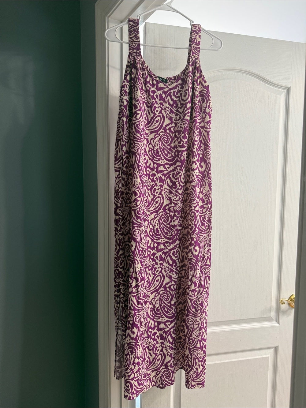 1. State Purple and Cream Paisley Maxi Sundress